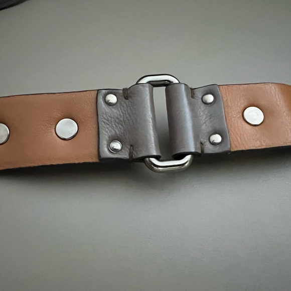PRADA Studded Leather Belt – Silver Buckle - Picture 8 of 11